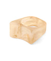 Marble and Metal Signet Rings (Set of 2)