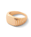 Marble and Metal Signet Rings (Set of 2)