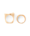 Marble and Metal Signet Rings (Set of 2)