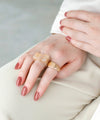 Marble and Metal Signet Rings (Set of 2)