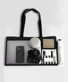 Wide knit tote bag