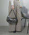 Metallic Half Moon Bag
