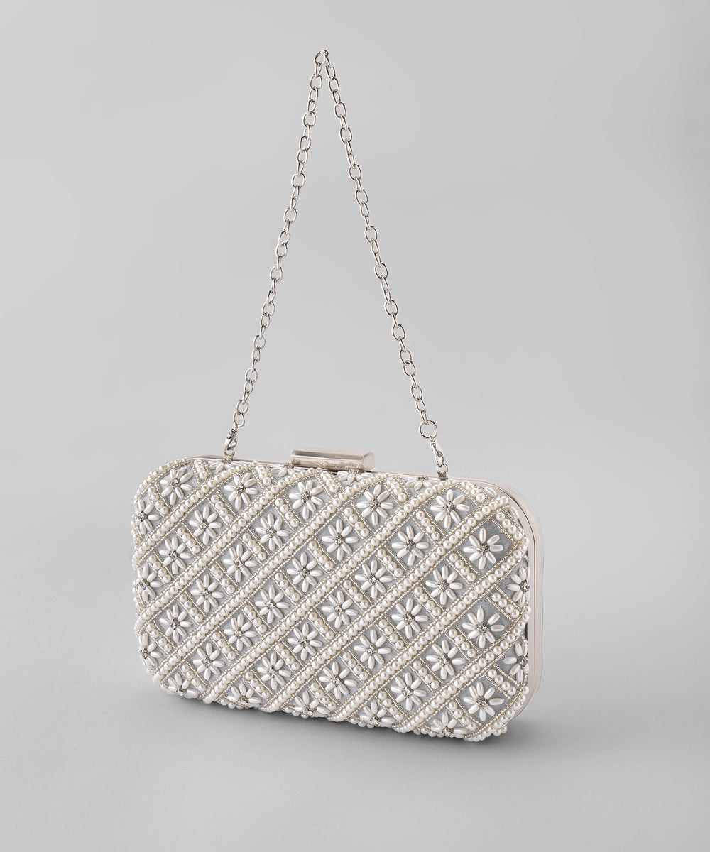 ANEMONE】フラワービーズ刺しゅう3WAYパーティーバッグ[バンケット