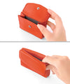 Tri-fold leather mini wallet