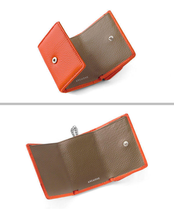 三つ折りレザーミニウォレット