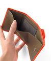 Tri-fold leather mini wallet