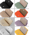 Tri-fold leather mini wallet