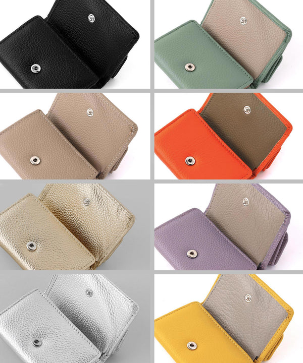 三つ折りレザーミニウォレット