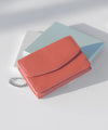 Tri-fold leather mini wallet