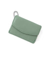 Tri-fold leather mini wallet