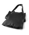 Leather 2-way tote bag