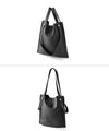 Leather 2-way tote bag