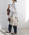 Leather 2-way tote bag