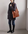 Leather 2-way tote bag