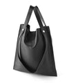 Leather 2-way tote bag