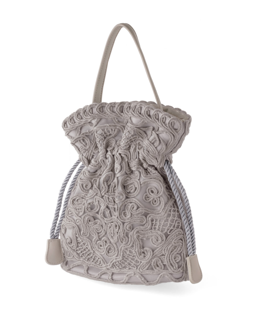 ANEMONE】刺しゅう巾着2WAYバッグ｜アネモネ・シエナロゼ・ミミサン