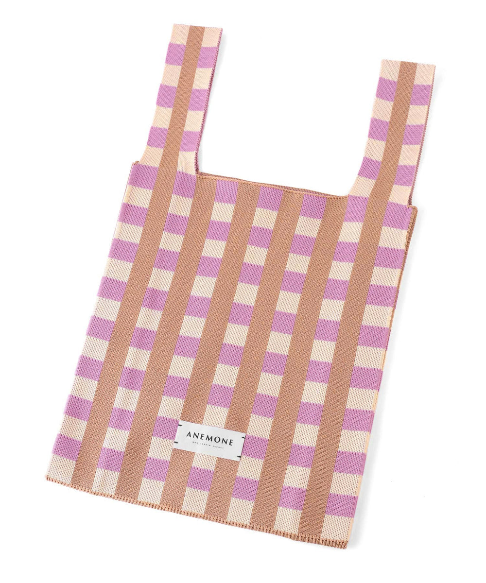 ANEMONE】チェック柄ニットバッグ｜アネモネ・シエナロゼ・ミミサン