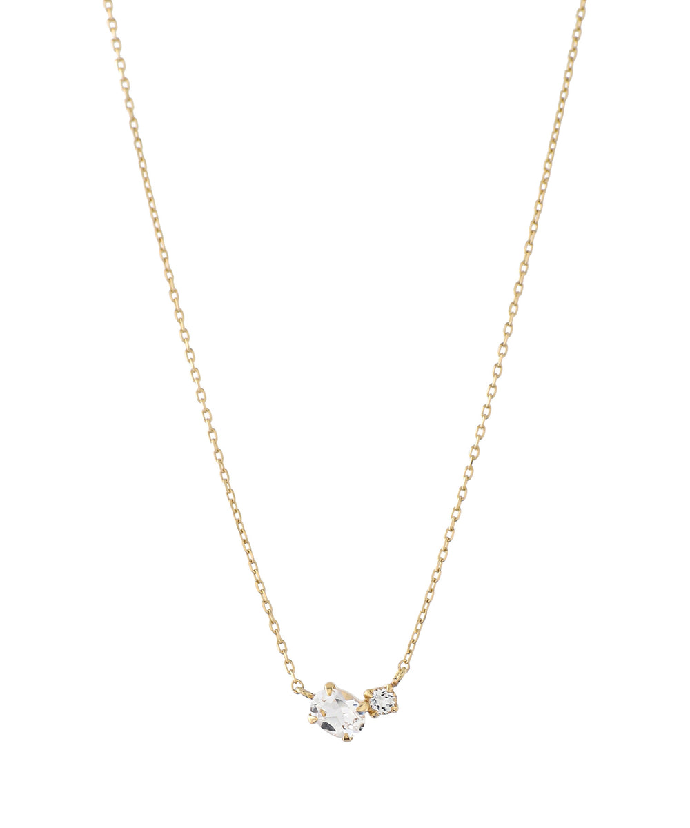 アクセサリー anemone ANEMONE】【ギフトボックス付】ホワイトトパーズネックレス[K10