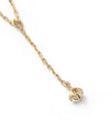 White Topaz Y-shaped Necklace (10K Gold) with Gift Box