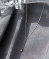 White Topaz Y-shaped Necklace (10K Gold) with Gift Box
