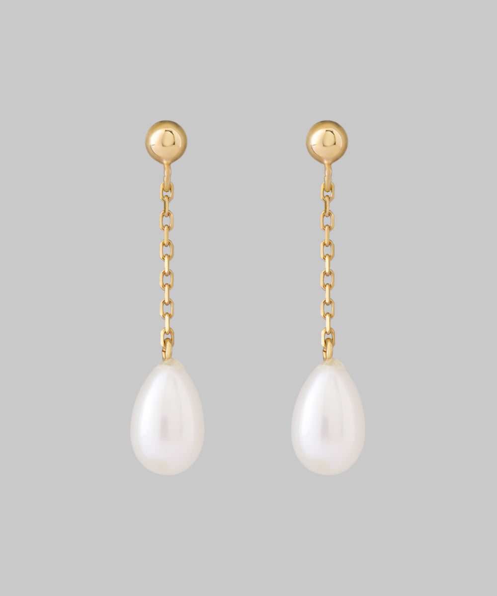 ANEMONE】スイングパールピアス[K10]｜アネモネ・シエナロゼ・ミミサン