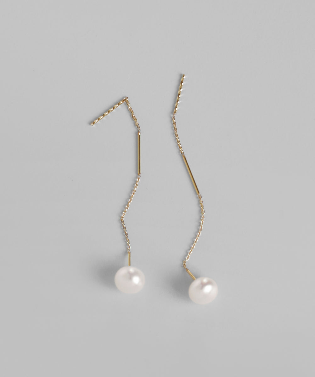 momo_girl092 ピアスのみ mimi33】淡水パールアメリカンピアス[K10][Basic]｜アネモネ