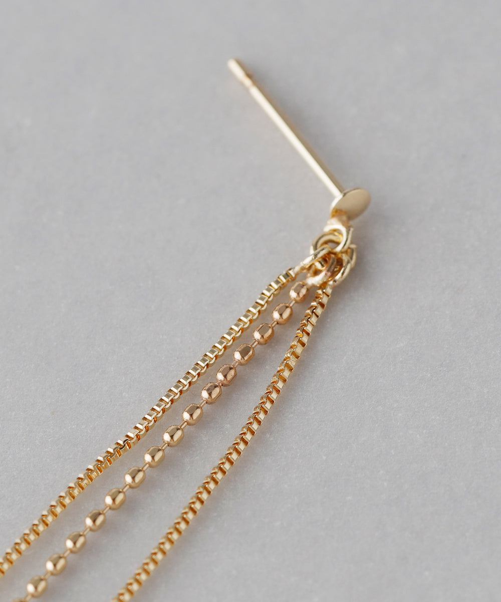 mimi33】チェーンフリンジピアス[Basic][K10]｜SANPO ONLINE