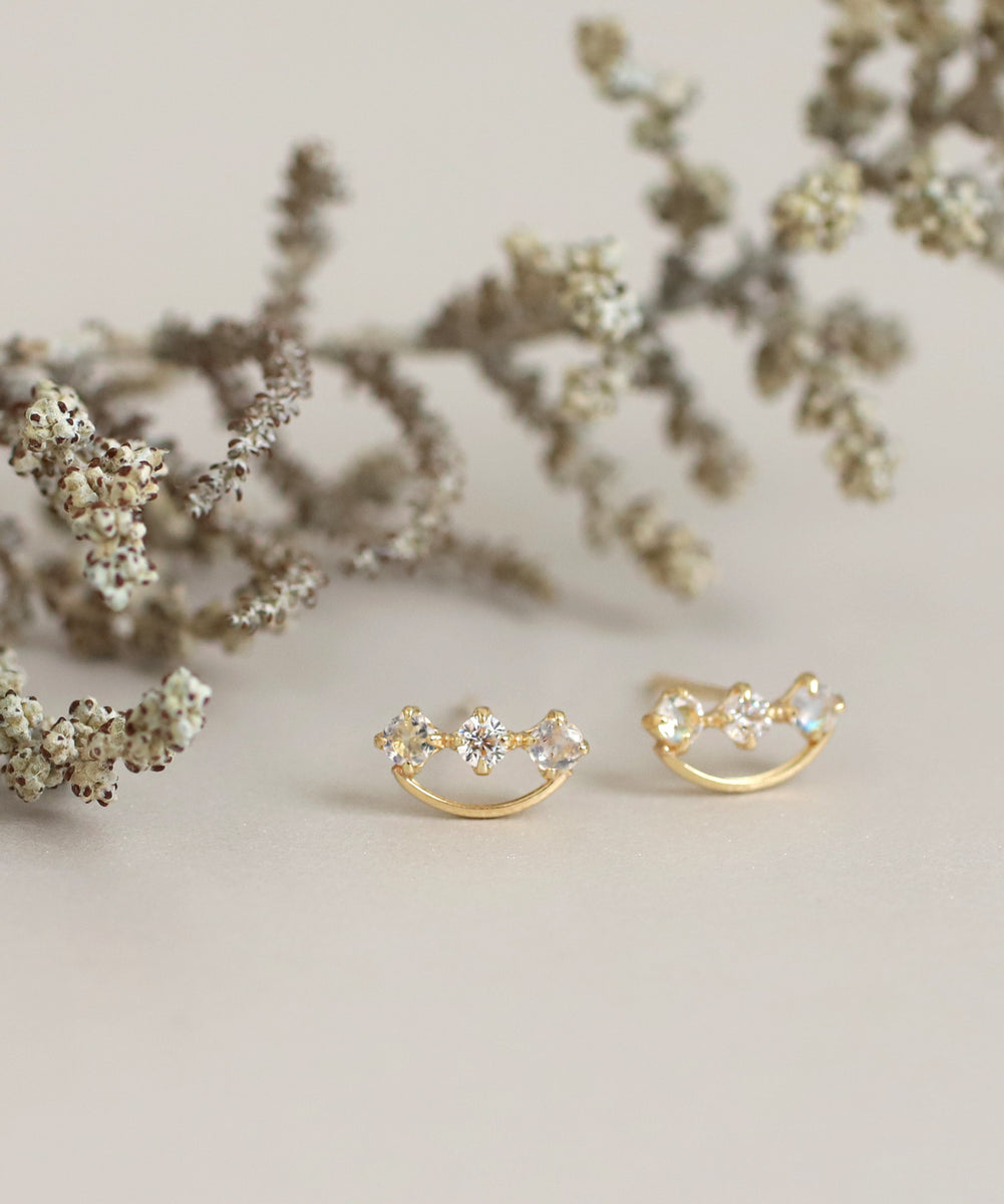 mimi33】3粒ビジューピアス[K10][Basic]｜SANPO ONLINE(サンポー