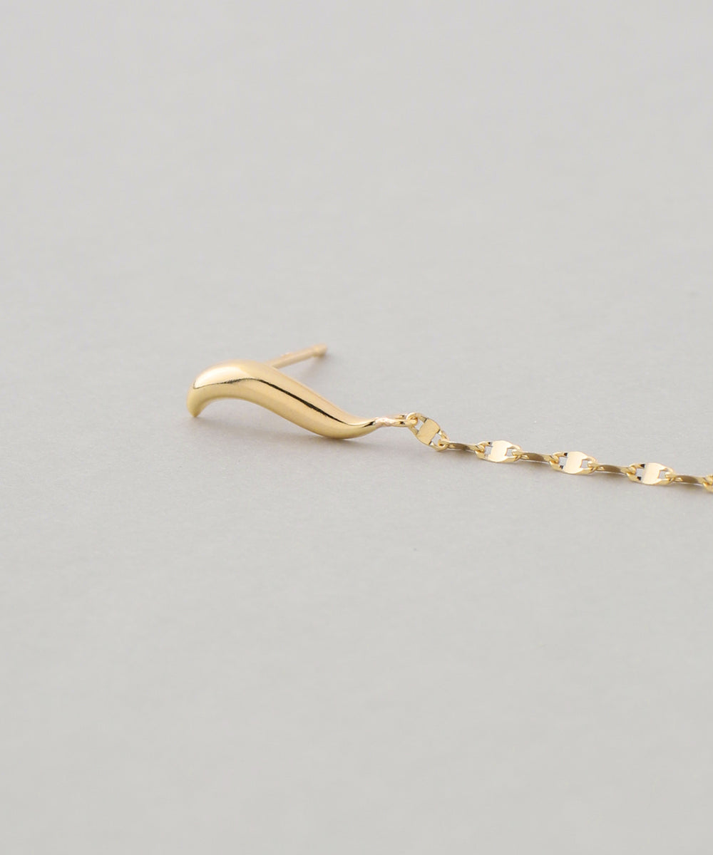 mimi33】チェーンピアス[K10][Basic]｜アネモネ・シエナロゼ・ミミサン