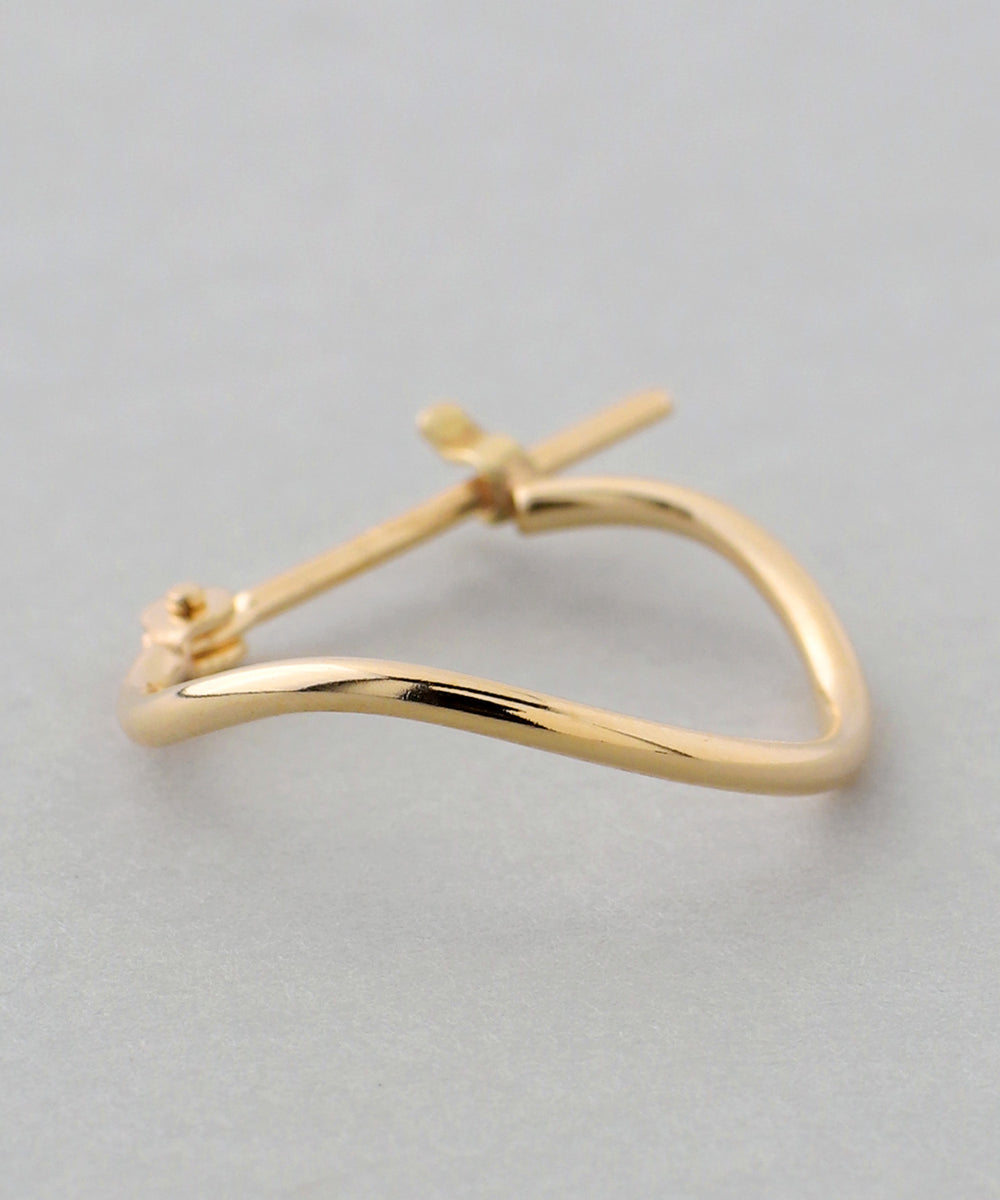 mimi33】ニュアンスフープピアス[K10][Basic]｜アネモネ・シエナロゼ