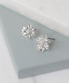 Metal flower earrings