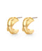 Cross metal milgrain earrings