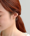 メタルフラワーピアス