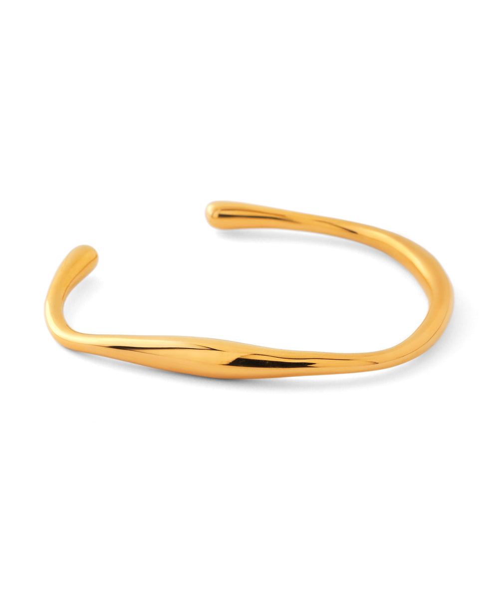 ねじれのニュアンスデザインバングル ANEMONE】【ステンレス】ニュアンスメタルバングル｜アネモネ