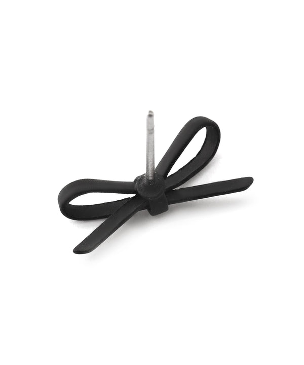 マットカラーリボンピアス