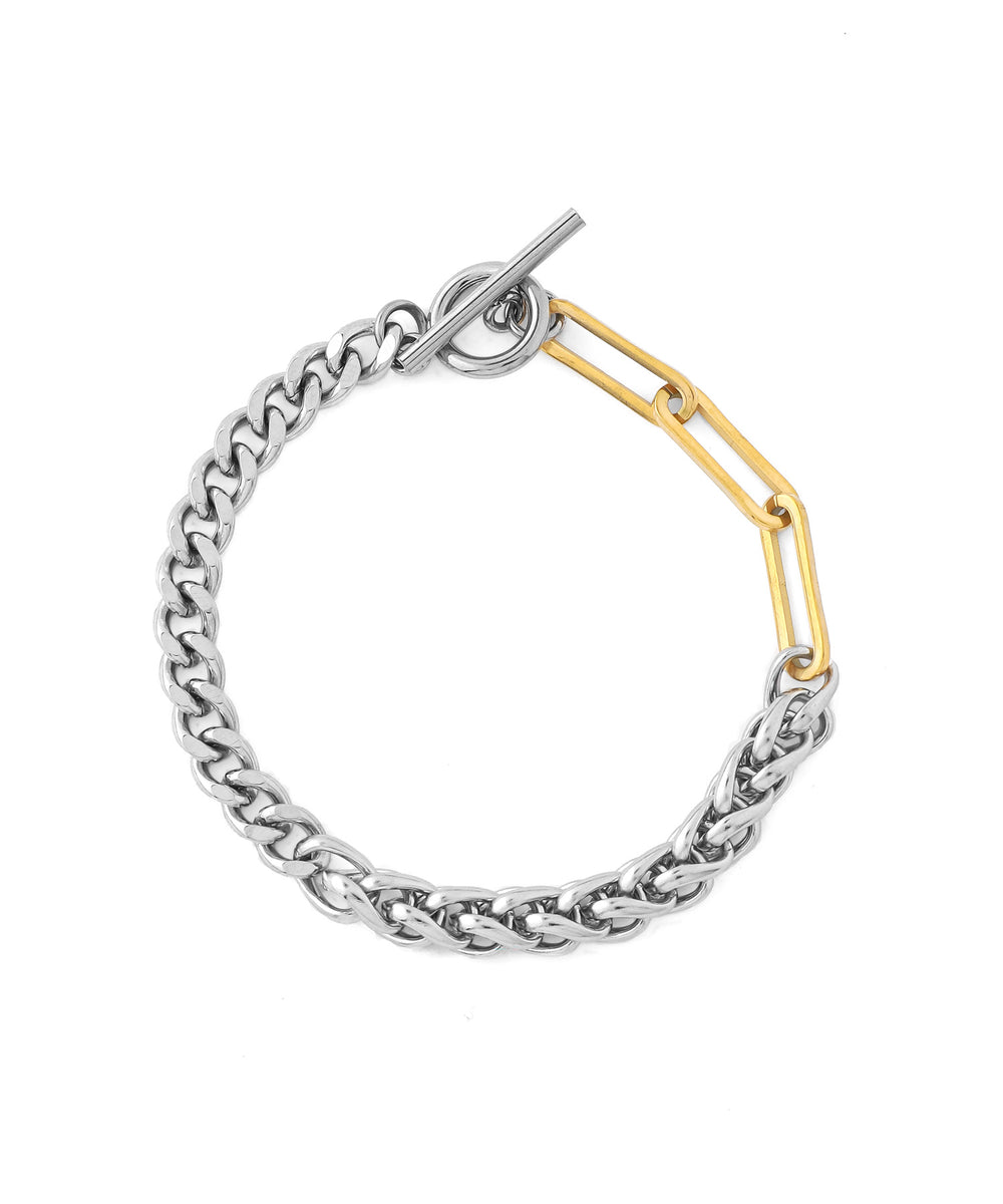 ANEMONE】【ステンレス】コンビカラーマンテルブレスレット｜アネモネ