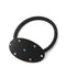 Colored jeweled oval plate hair tie