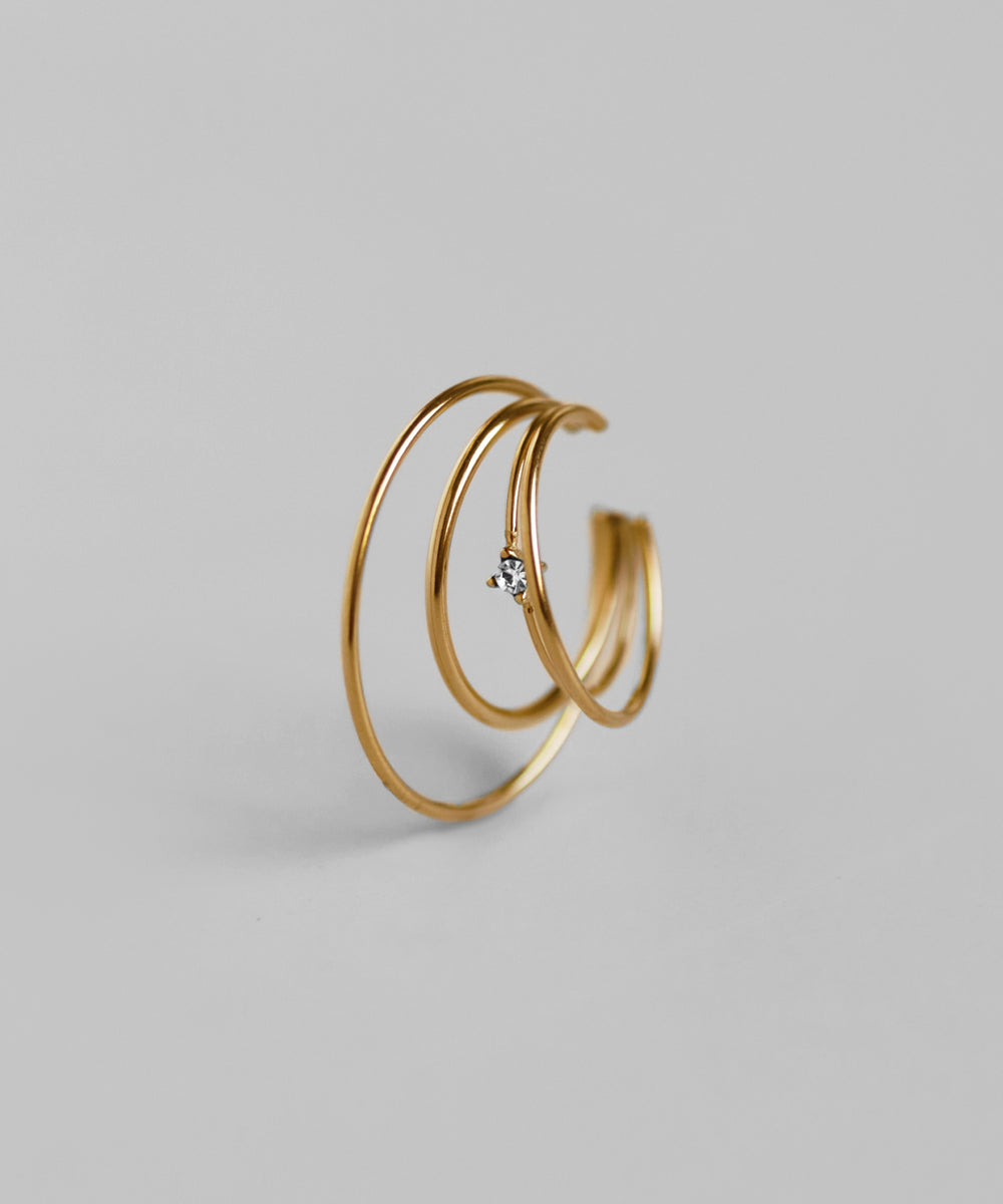 mimi33】ビジューイヤーカフ[サージカルステンレス][UMU][Sheerchic