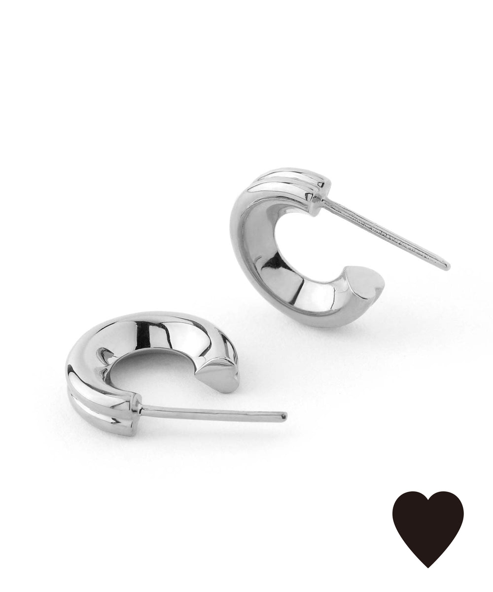 S3 フープピアス　ステンレス　ハート♡淡水パール　天然石クリアクォーツ フープピアス ステンレス | me”ドロップフープ バックスタイルも可愛い淡水パールのハートピアス&frasl;イヤリング 淡水パールフープピアスの通販