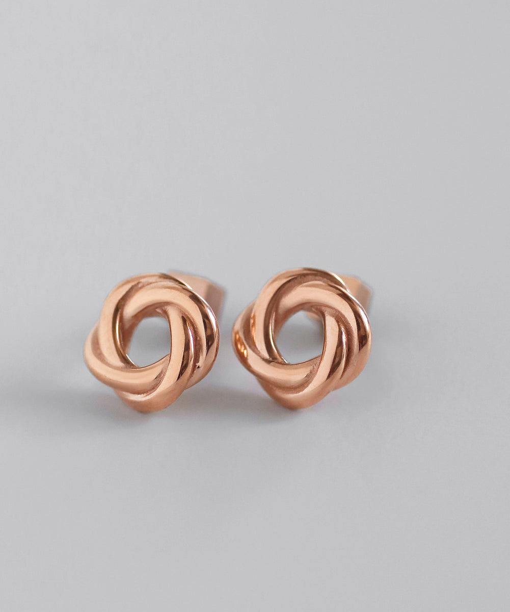 mimi33】【ステンレスIP】ツイストサークルピアス[Basic