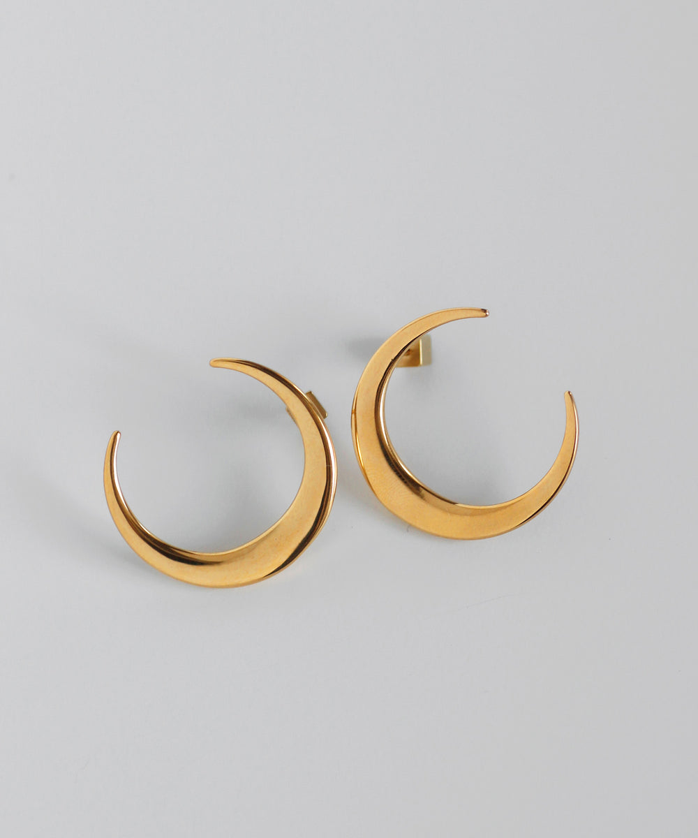 mimi33】【ステンレスIP】ムーンピアス[Ownideal]｜アネモネ