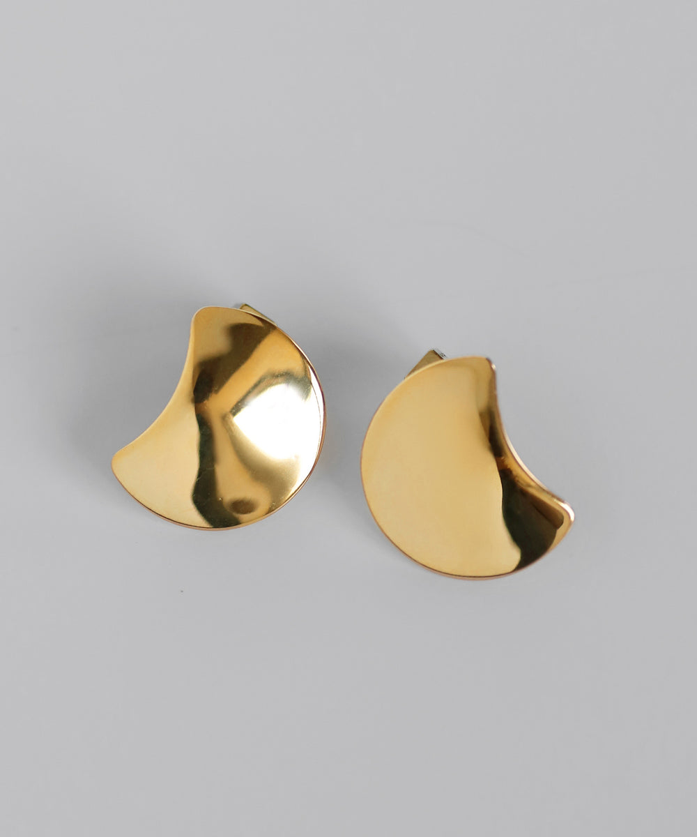 素敵プレートと象さんのピアス mimi33】【ステンレスIP】ニュアンスプレートピアス[Ownideal