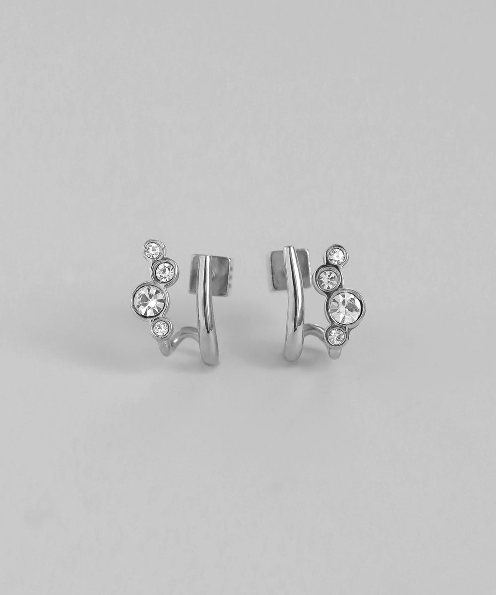 mimi33】ビジューラインピアス[サージカルステンレス][Sheerchic