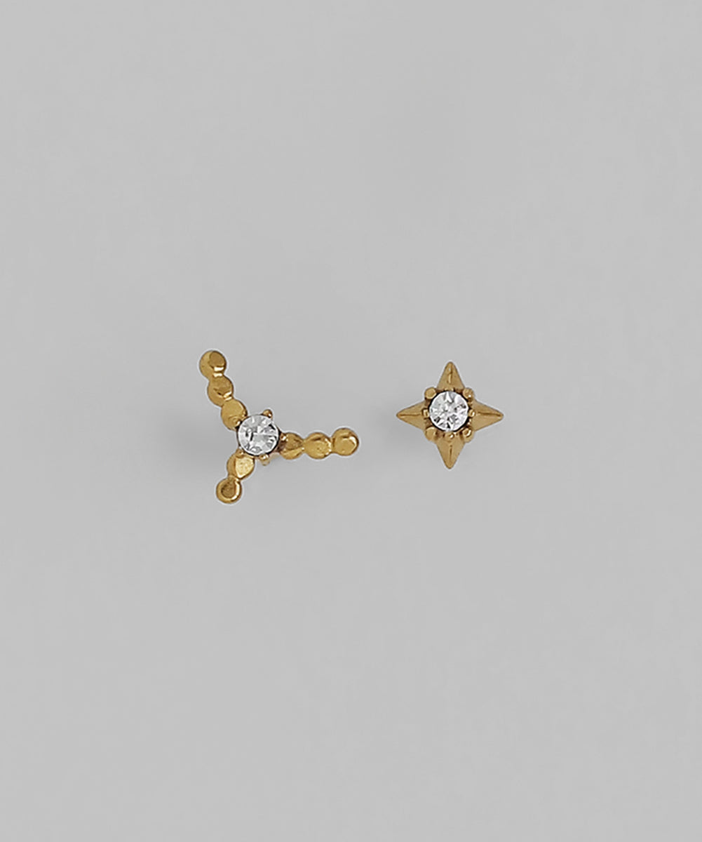 mimi33】星座ピアス[かに座][サージカルステンレス][Sheerchic