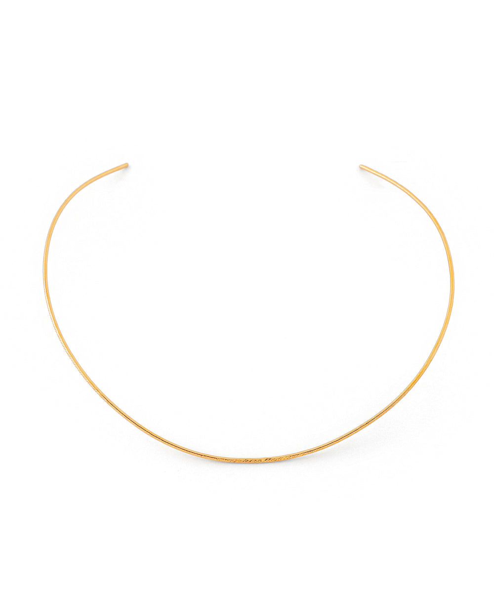 ANEMONE】【ステンレス】エンボススリムネックチョーカー[TESHIGOTO