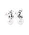 【ステンレス】パール×スフィアバックキャッチピアス
