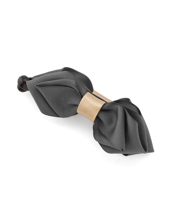 グログランリボンのシンプルバナナクリップ