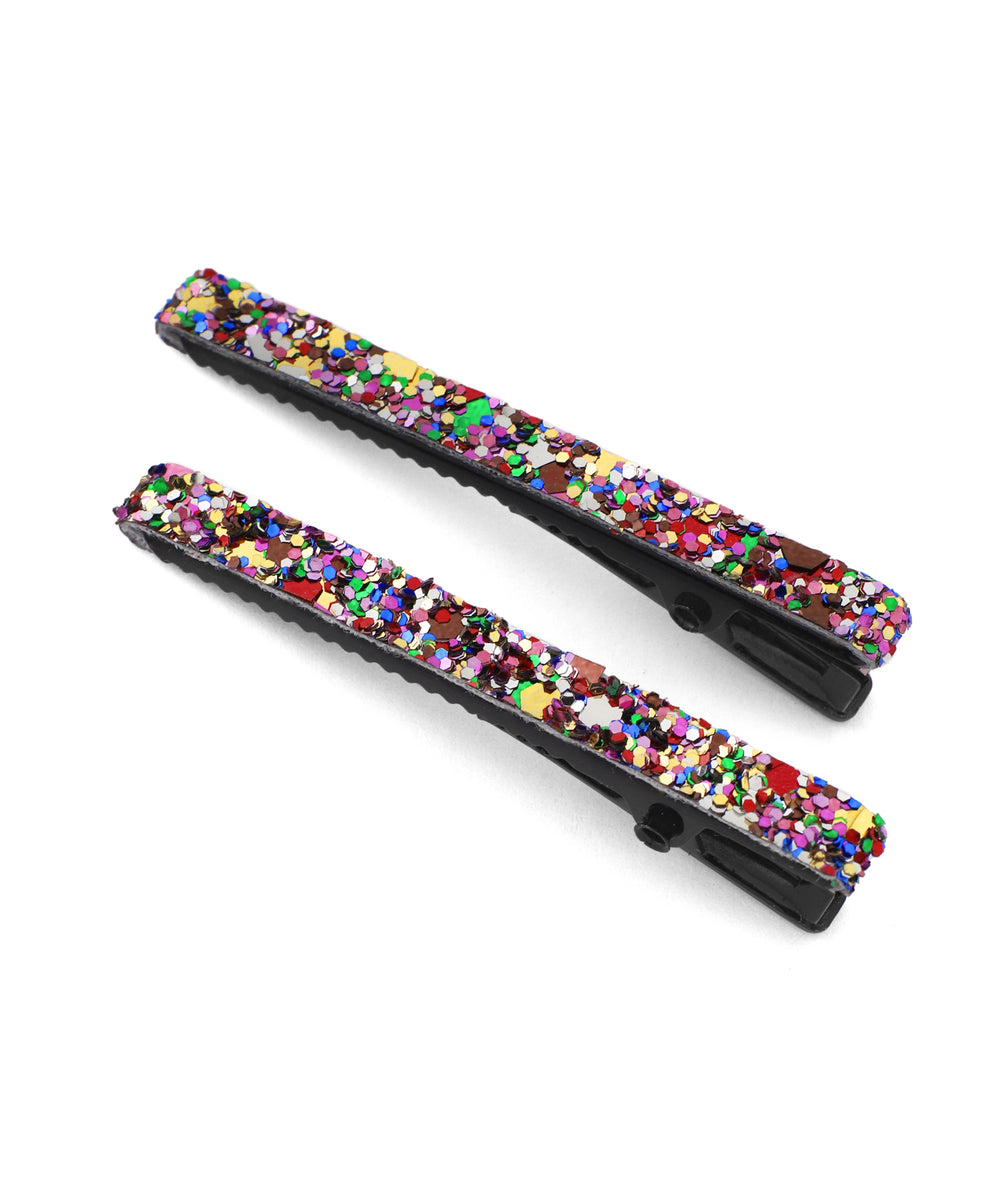 ANEMONE】グリッタースリムヘアクリップ[2本セット]｜アネモネ