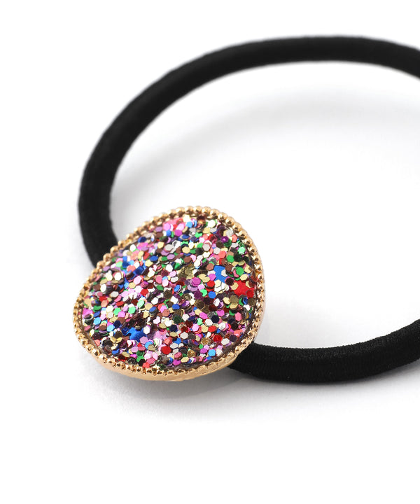 グリッタープレートヘアゴム