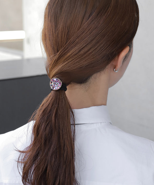グリッタープレートヘアゴム